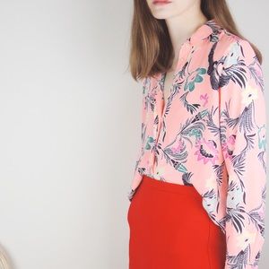 Tropical Print Blouse